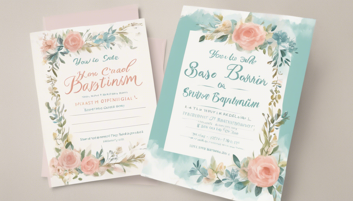 découvrez comment créer des cartons d'invitation originaux pour le baptême de votre enfant avec des idées créatives et des conseils pratiques.