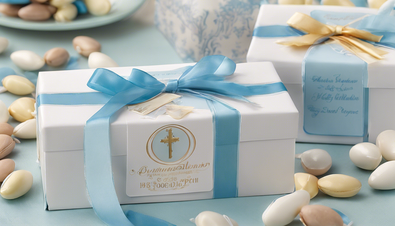 découvrez notre sélection de boîtes à dragées pour un baptême de garçon, parfaites pour offrir des souvenirs mémorables à vos invités.