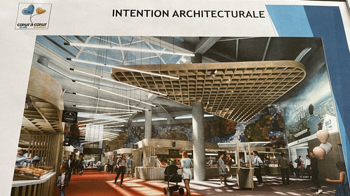 Projection des nouvelles Halles de l'Abbaye d'Alès