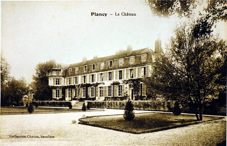 Vue du château historique de Plancy-l'Abbaye sous un ciel dégagé